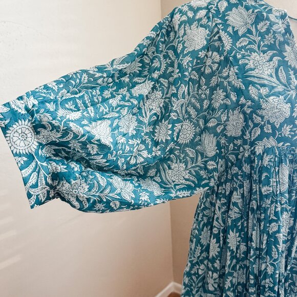 NWT Daughters of India Kyra Mini Dress in Ocean Blue, size XS - Picture 7 of 8